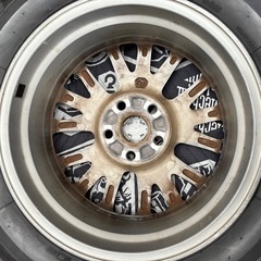 205/60R16 中古BSレグノタイヤ4本と中古ホイールと純正ナット付きの画像