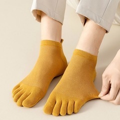 五本指ソックス 5足組 綿素材 メッシュ ショート丈 男女兼用①の画像