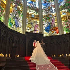 結婚式　ベール　ロングベール　コーム付きの画像