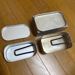 キャプテンスタッグ　ステンレスクッカー＋トランギア ダイソー　メスティンの画像