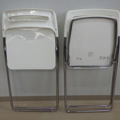 折りたたみチェア2脚（ホワイト）【小金井市民限定】（小金井市再生家具）品番：07-01-04 ※新規優先の画像