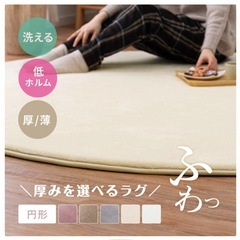 ラグマット グレー 丸型の画像