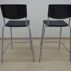 カウンターチェア2脚（ブラック）【小金井市民限定】（小金井市再生家具）品番：07-01-05 ※新規優先の画像