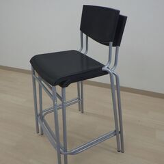 カウンターチェア2脚（ブラック）【小金井市民限定】（小金井市再生家具）品番：07-01-05 ※新規優先の画像