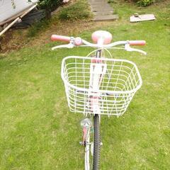 子供用自転車ピンク系の画像
