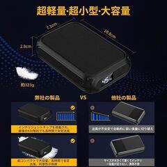 【2025新登場 史上最強 43V超高出力 30000mAh】空調作業服 ファンバッテリーセット 43V超高出力 30000mAh 大容量 日本製ブラシレスモーター 暴風 コンパクト 超軽量 LED液晶ディスプレイ搭載 4段階風速調節 9cm服穴径対応 超静かの画像