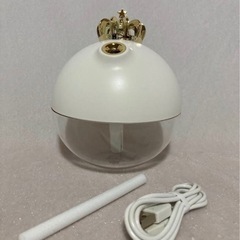 【新品】ミニ 加湿器 卓上 320ml USB LED グラデーション点灯 球体 白の画像