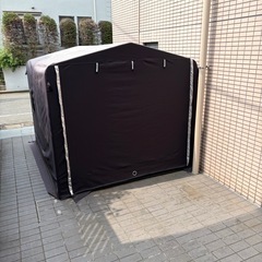  【バイクガレージ】 4ヶ月使用 物置　テント awnec 自転車の画像