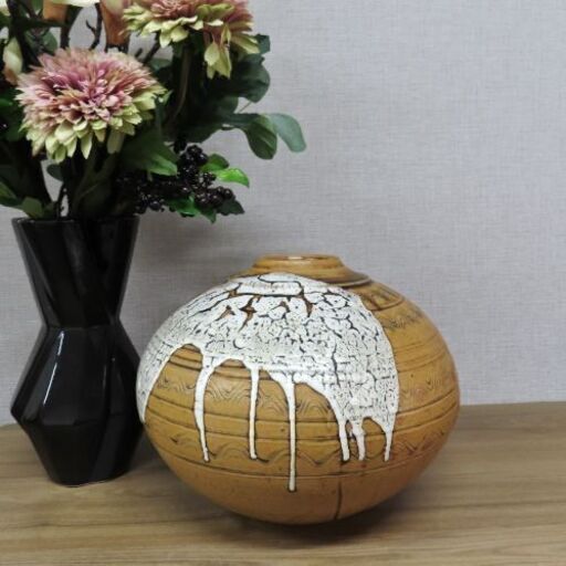 古備前焼 花瓶 アンティーク 3kg 29cm 詳細不明 美品 陶器