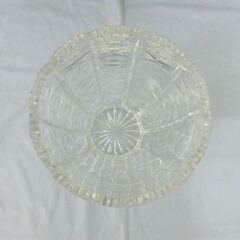 ( こ-C-8109 )ラウジッツァー カット フラワーベース 花瓶 ガラス クリスタル 高さ約３０ｃｍ 中古 長期保管の画像