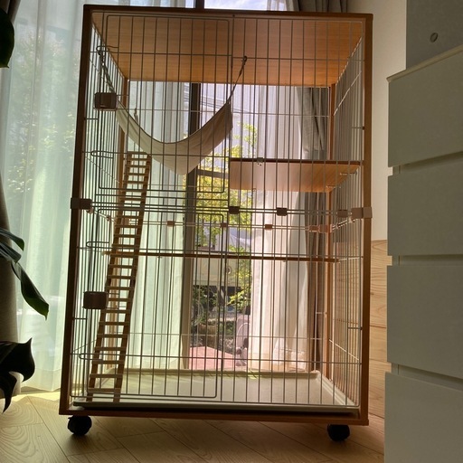 猫用ゲージとトイレセット