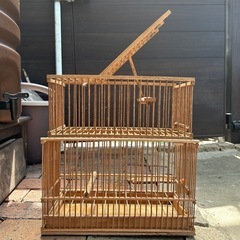 鳥かご 和籠 竹ひご 落としカゴの画像