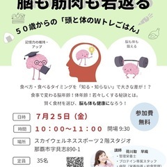 認知症予防セミナー　脳も筋肉も若返る　50歳からの「頭と体…