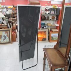 スタンドミラー 姿見 高さ約159.5cm ホワイトフレーム 全身鏡 カガミ 家具 苫小牧西店の画像