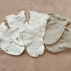 未使用✨ 新生児 ミトン⭐️🌙 3点セット
