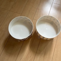 2個セット ペット用 プラスチックフードボウルの画像