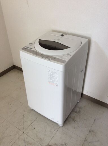 JT10981【TOSHIBA/東芝 5.0㎏洗濯機】美品 2021年製 AW-5G9-W 家電 洗濯 簡易乾燥付