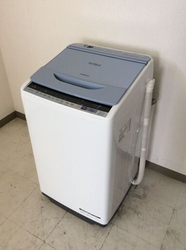 JT10997【HITACHI/日立 7.0㎏洗濯機】2018年製 ビートウォッシュ BW-V70B 家電 洗濯 簡易乾燥付 前足欠品
