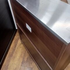 ★リユースのサカイ水戸店★キッチンカウンターブラウンH85×D30×W80クリーニング済みMT4837の画像