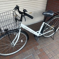 27インチ　外装6段変速　LEDオートライト付き　ホワイト