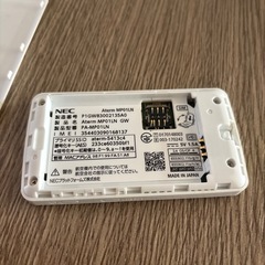 ジャンク aterm mp01ln gw NEC ポケットワイファイWi-Fi の画像