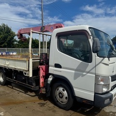 三菱 キャンター クレーン車 AT車 2ペダル 車検8年12月 平成27年式 ICターボ の画像