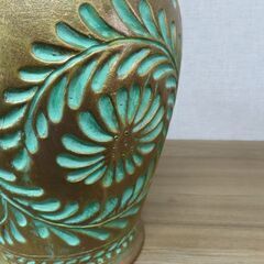陶芸品　タイ製エスニック風花瓶の画像