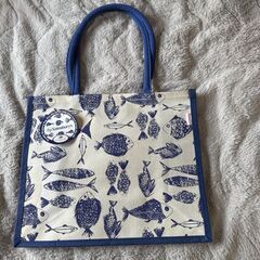 イギリスで購入したジュートバッグ（新品未使用）の画像