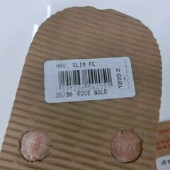 未使用品 ハワイアナス ビーチサンダル ローズゴールド② havaianas 23cm ROSE GOLD レディース 23.0cm サンダル 札幌市 西区 西野店の画像