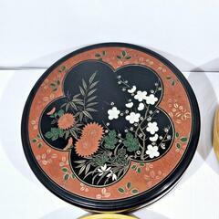 木製風寿司桶 梅模様 紅葉柄 昭和レトロの画像