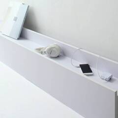 フレームのみ【アウトレット品】ダブル 棚コンセント付き