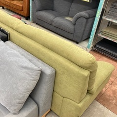 💚MANA casa💚マナベインテリア💚3人掛けソファ💚くすみグリーンファブリック💚2226の画像