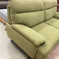 💚MANA casa💚マナベインテリア💚3人掛けソファ💚くすみグリーンファブリック💚2226の画像