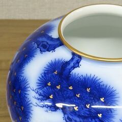 陶芸品　香蘭社風花瓶の画像