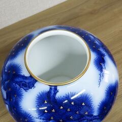陶芸品　香蘭社風花瓶の画像