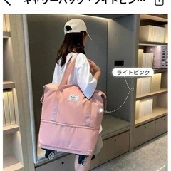 キャリーバッグ　ライトピンクの画像