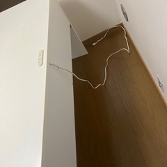 白　デスク（コンセント２ヶ、引き出し2ケ）の画像