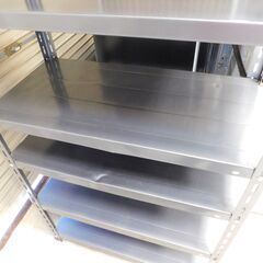 【JM654】 スチール棚 オープン棚 5段 幅87.5cm 高さ180cm ブラックの画像