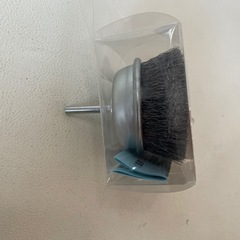 藤原産業 SK11 軸付ワン型ブラシ 軸径6㎜ 75㎜ 鉄 軽金属 木材 磨く 鉄のサビ落とし 塗装はがし 電気ドリル エアードリル 未使用品の画像