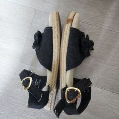 エニィファムキッズ　デニム　サンダル　２２㎝　の画像