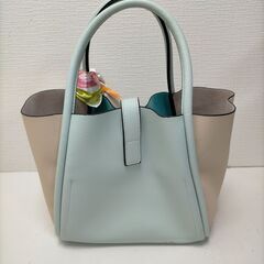 【未使用品】Unbillion ミントグリーン／ベージュ ハンドバッグ＆財布 250707-2Tの画像