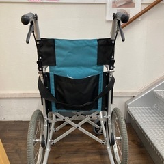 ★北九州、福岡市周辺配送可【カワムラサイクル】　介助用車椅子　STAYERシリーズ　SY16-40 ミント　ノーパンクタイヤ💳自社配送時🌟代引き可💳※現金、クレジット、スマホ決済対応※   　の画像