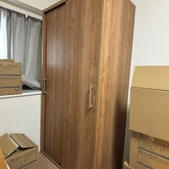【美品】クローゼットハンガー 幅90cm／引き戸付き（ディノス購入／定価49,900円）の画像