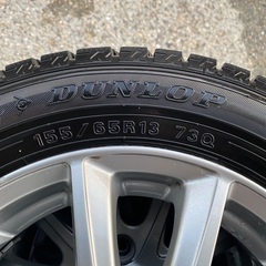 2023年製　155/65/R13 DUNLOP タイヤ　アルミホイール　4本セットの画像