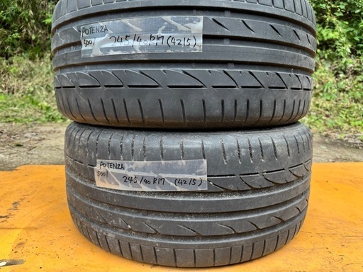 室内保管品 245 40 R17 POTENZA 2015年42週 製造