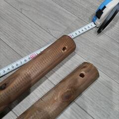 ②　木杭　1,200mm　Φ45mm　園芸、その他　防腐処理済　2本セットの画像