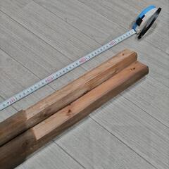 ②　木杭　1,200mm　Φ45mm　園芸、その他　防腐処理済　2本セットの画像