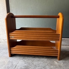 レトロ 木製  マガジンラックの画像