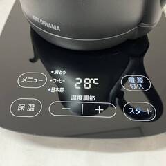 《お値下げしました》JT600 IRIS OHYAMA ドリップケトル IKE-C600T-B 600ml 9段階温度調節付 2022年製 電気ケトル アイリスオーヤマ 通電動作確認済み 現状品 現地引き取りのみの画像