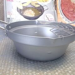 未使用！　すき焼鍋 + 天婦羅鍋のセットの画像